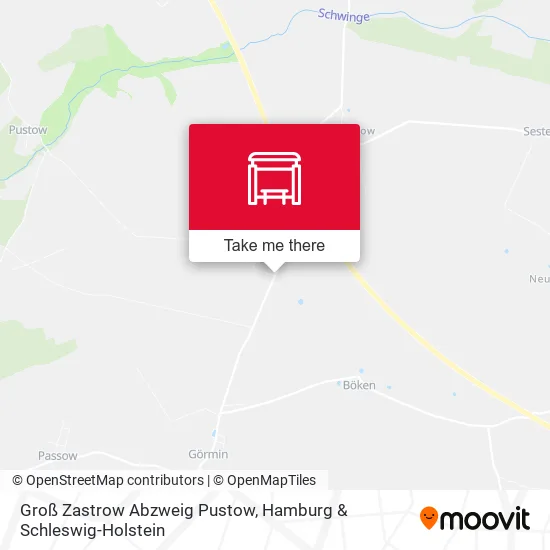 Карта Groß Zastrow Abzweig Pustow