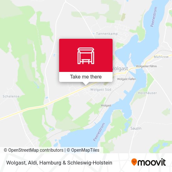 Wolgast, Aldi map