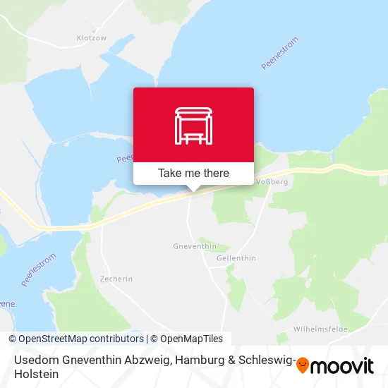 Карта Usedom Gneventhin Abzweig