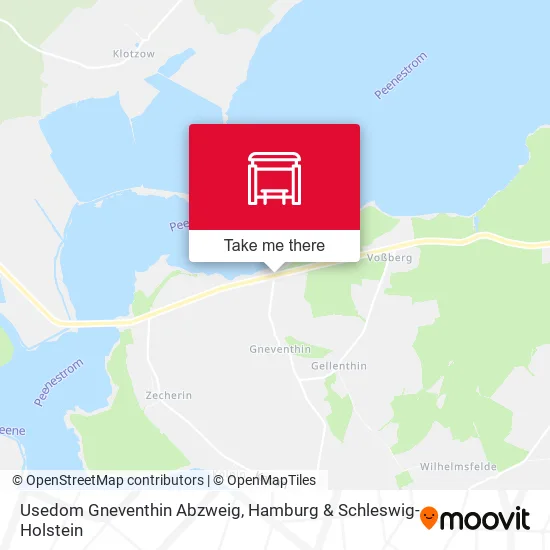Карта Usedom Gneventhin Abzweig