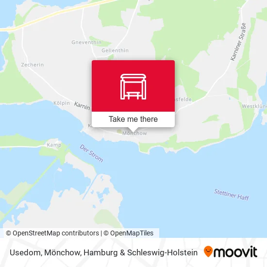 Карта Usedom, Mönchow