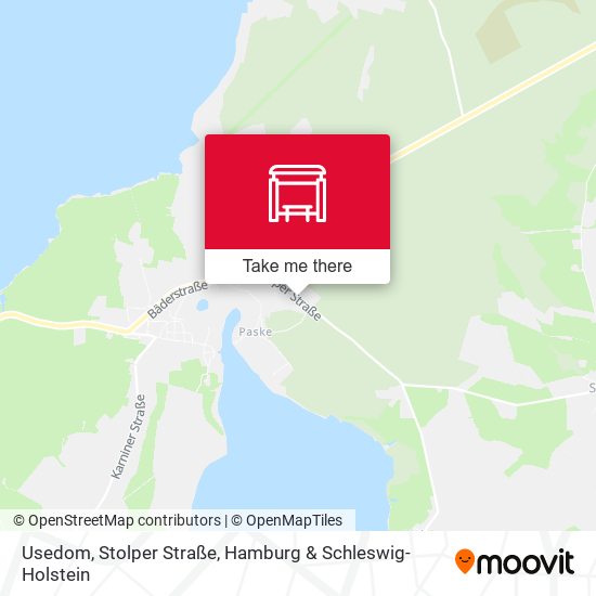 Usedom, Stolper Straße map