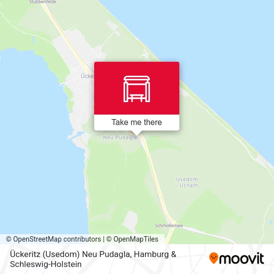 Карта Ückeritz (Usedom) Neu Pudagla