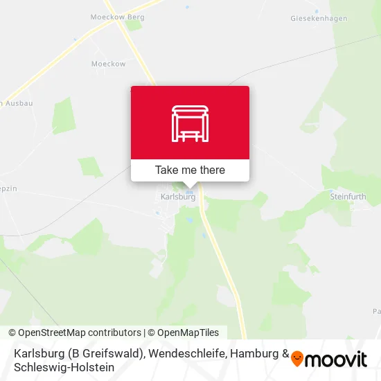 Карта Karlsburg (B Greifswald), Wendeschleife