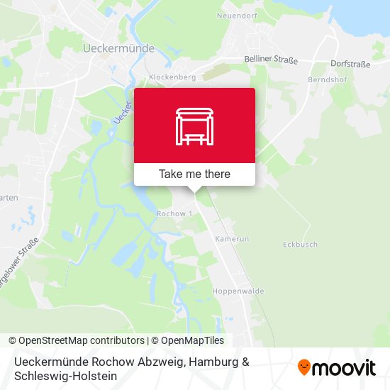 Ueckermünde Rochow Abzweig map