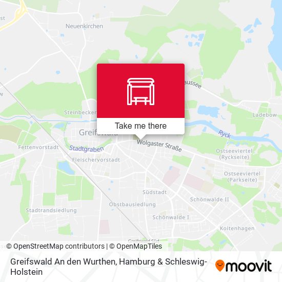 Greifswald An den Wurthen map