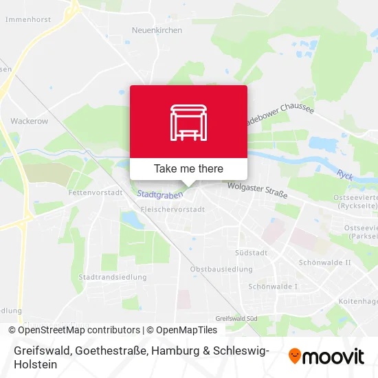 Карта Greifswald, Goethestraße