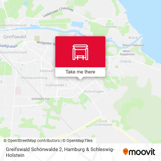 Карта Greifswald Schönwalde 2