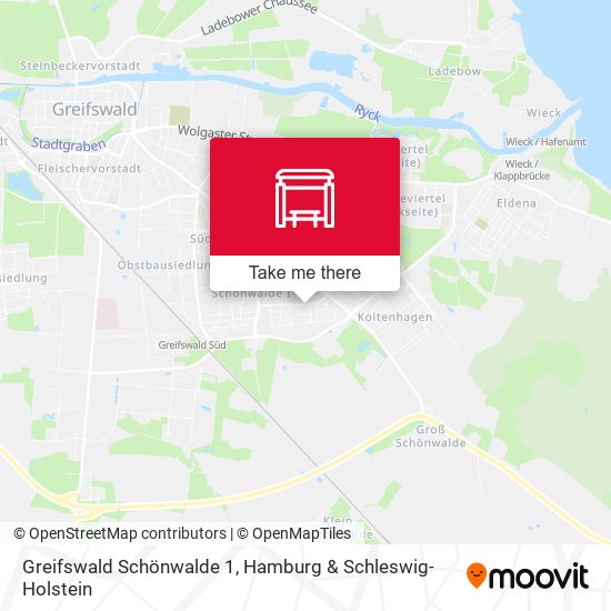 Greifswald Schönwalde 1 map