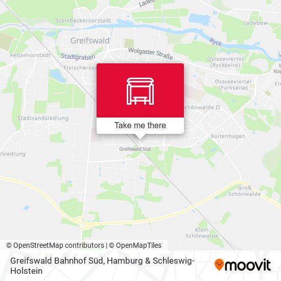 Greifswald Bahnhof Süd map
