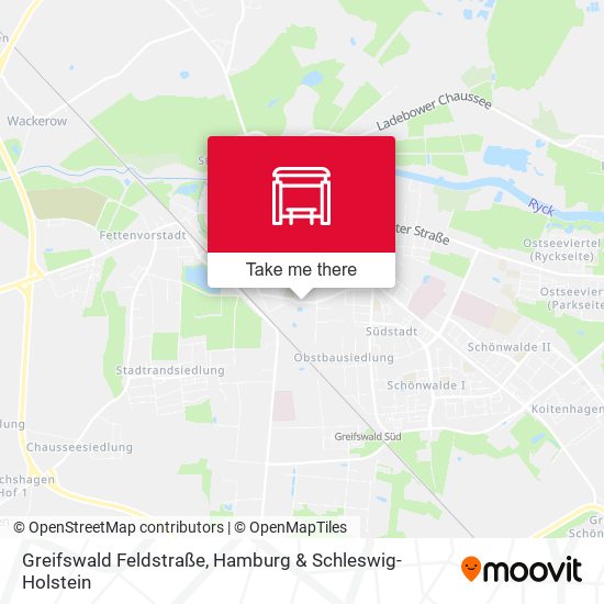 Greifswald Feldstraße map