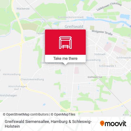 Greifswald Siemensallee map