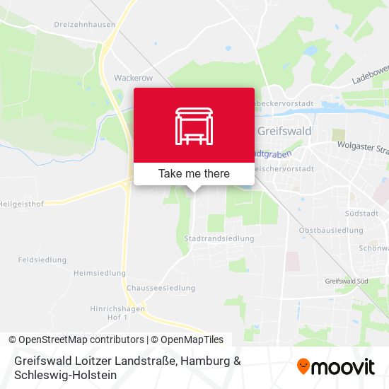 Greifswald Loitzer Landstraße map
