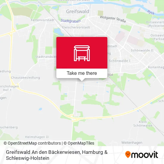 Карта Greifswald An den Bäckerwiesen