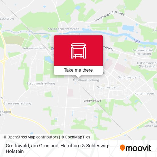 Greifswald, am Grünland map