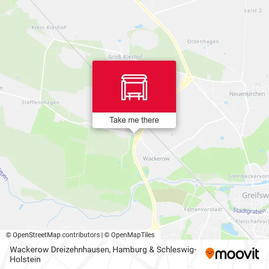 Карта Wackerow Dreizehnhausen