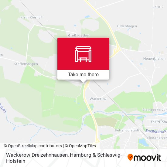 Wackerow Dreizehnhausen map