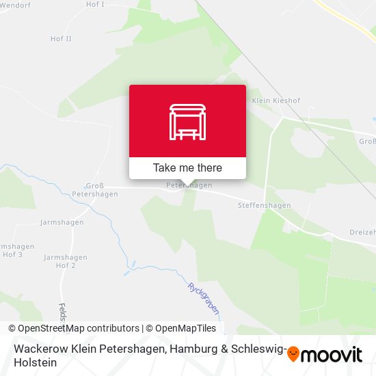 Wackerow Klein Petershagen map