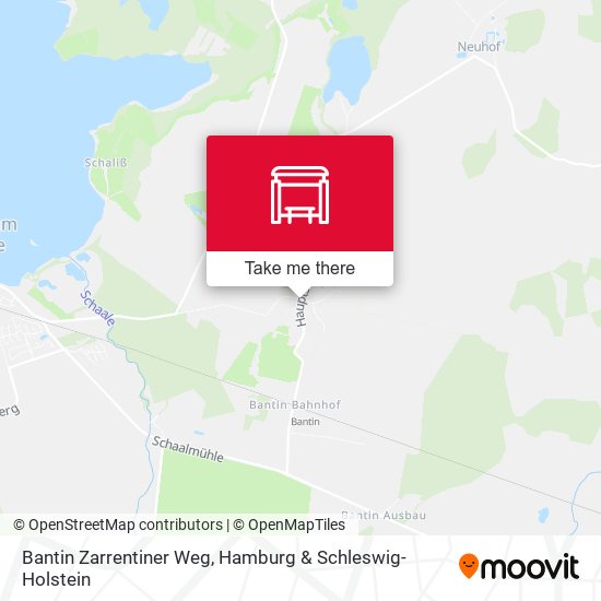 Bantin Zarrentiner Weg map