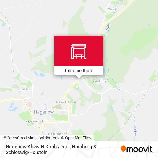 Hagenow Abzw N Kirch-Jesar map