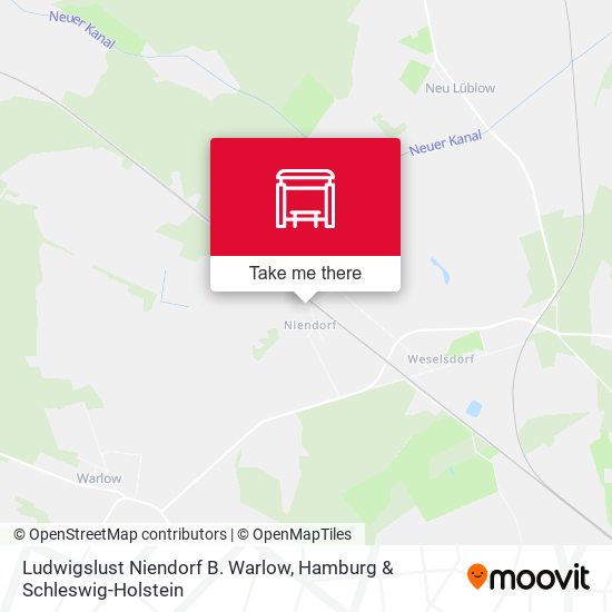 Ludwigslust Niendorf B. Warlow map