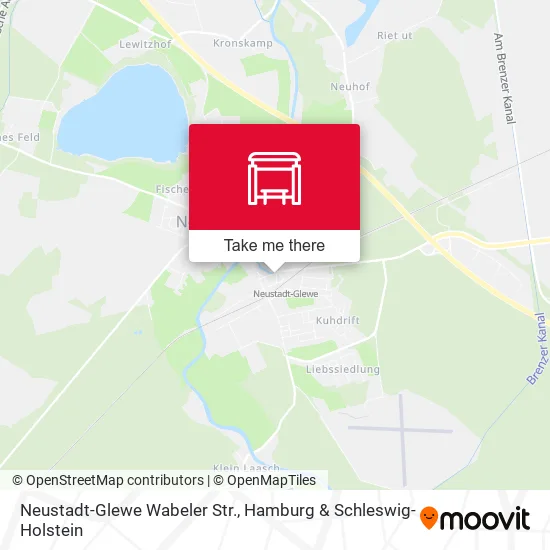 Карта Neustadt-Glewe Wabeler Str.