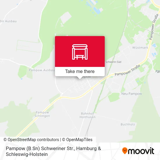 Карта Pampow (B Sn) Schweriner Str.