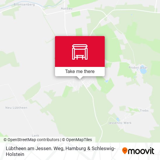 Lübtheen am Jessen. Weg map