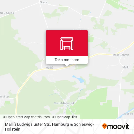 Карта Malliß Ludwigsluster Str.