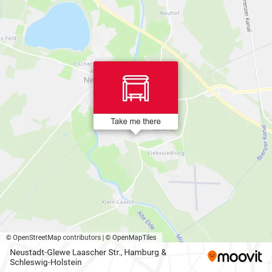 Карта Neustadt-Glewe Laascher Str.
