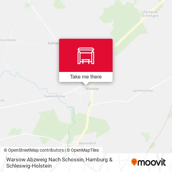 Карта Warsow Abzweig Nach Schossin