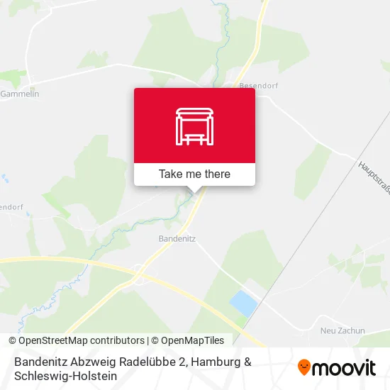 Карта Bandenitz Abzweig Radelübbe 2