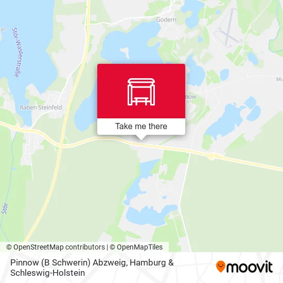 Карта Pinnow (B Schwerin) Abzweig
