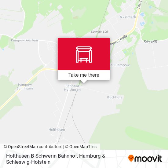 Holthusen B Schwerin Bahnhof map