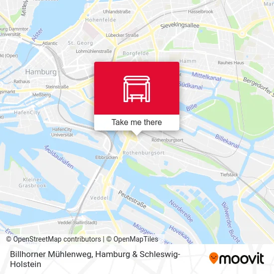 Карта Billhorner Mühlenweg