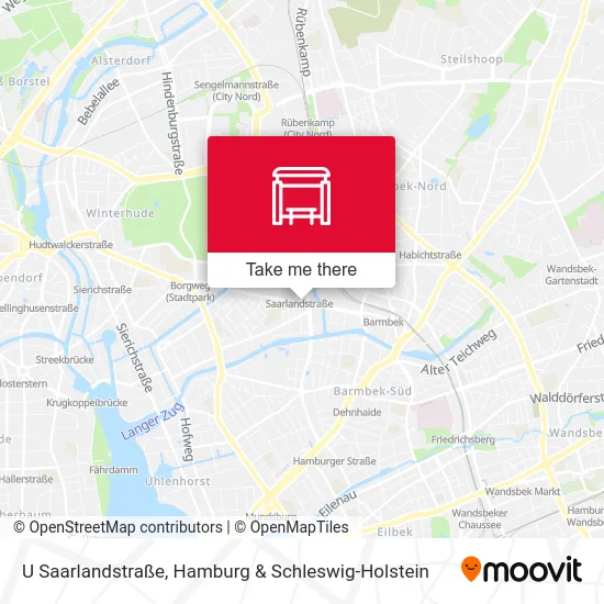 Карта U Saarlandstraße