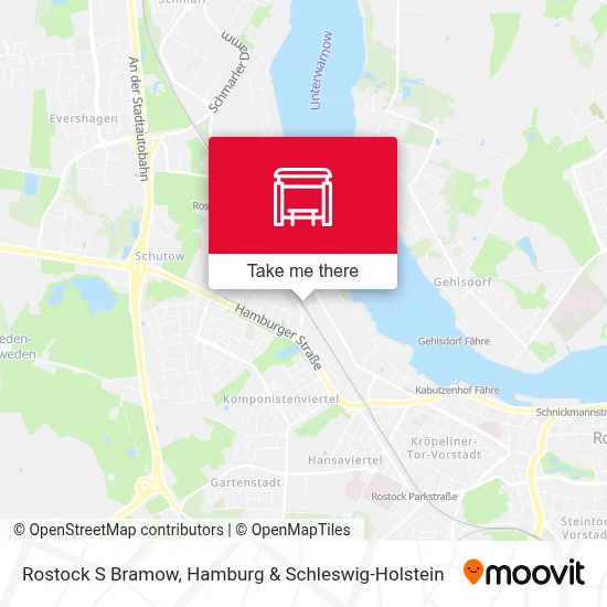 Rostock S Bramow map
