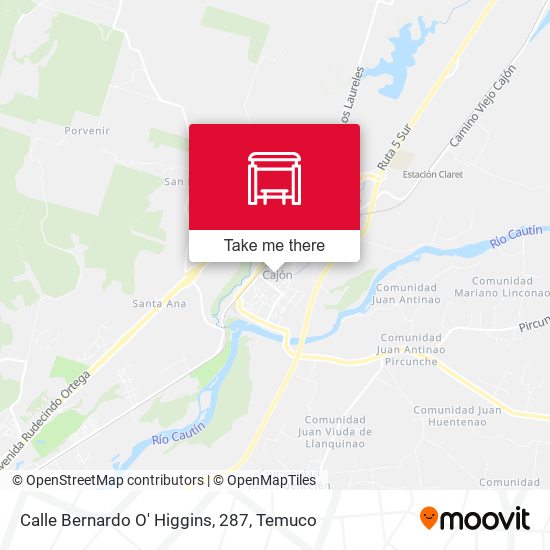 Mapa de Calle Bernardo O' Higgins, 287