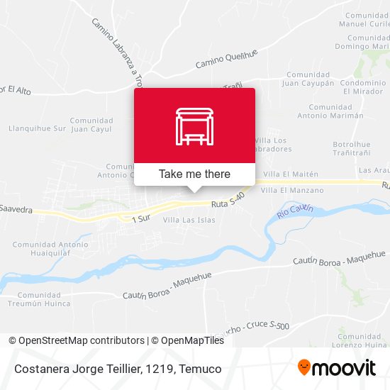 Costanera Jorge Teillier, 1219 map