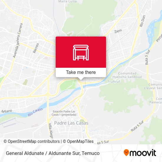 General Aldunate / Aldunante Sur map