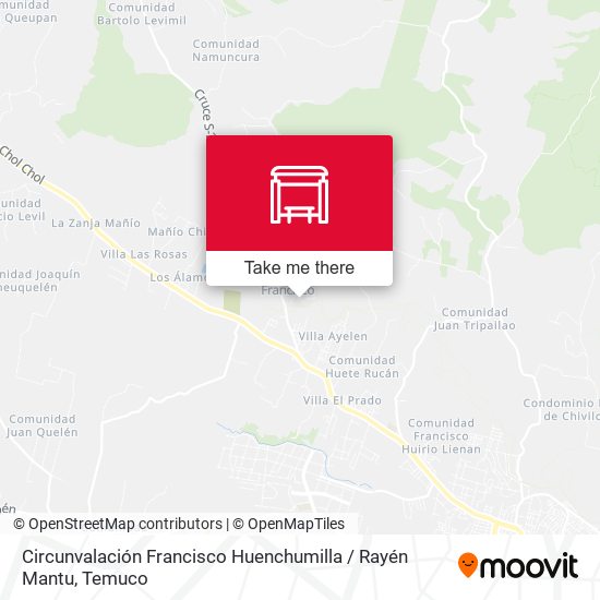 Circunvalación Francisco Huenchumilla / Rayén Mantu map