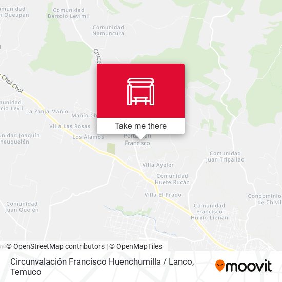 Circunvalación Francisco Huenchumilla / Lanco map