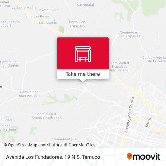 Avenida Los Fundadores, 19 N-S map