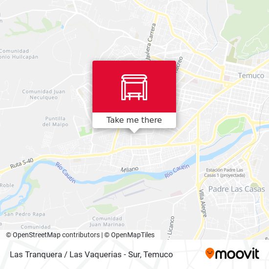 Las Tranquera / Las Vaquerias - Sur map