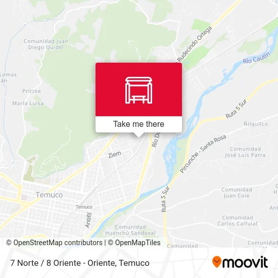 7 Norte / 8 Oriente - Oriente map