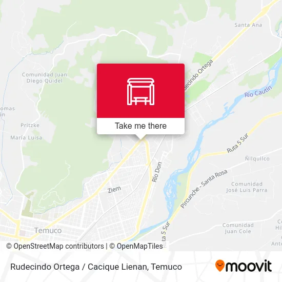 Rudecindo Ortega / Cacique Lienan map