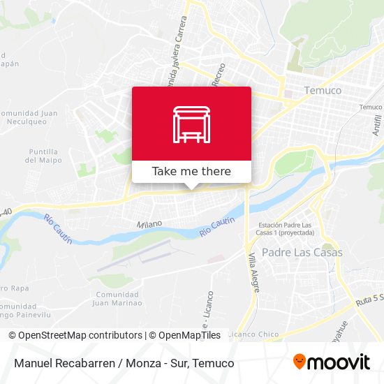 Mapa de Manuel Recabarren / Monza - Sur