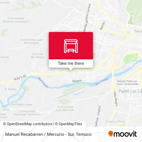 Manuel Recabarren / Mercurio - Sur map