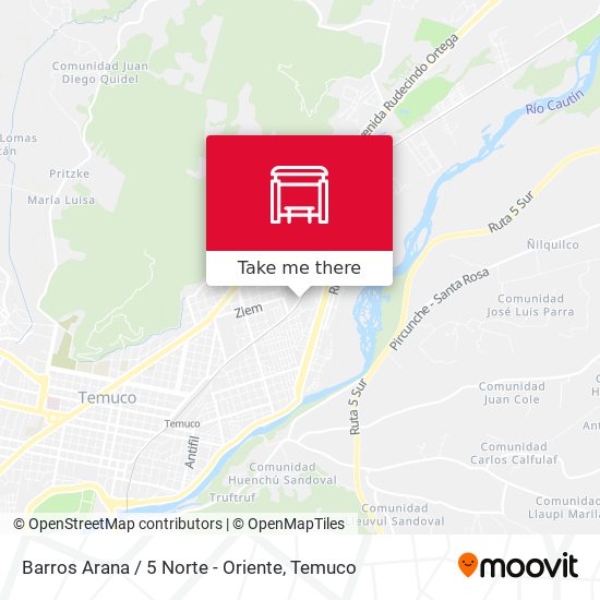 Mapa de Barros Arana / 5 Norte - Oriente
