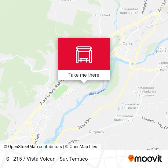 S - 215 / Vista Volcan - Sur map